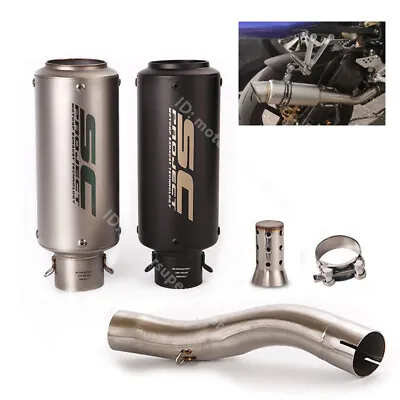 Slip On For Kawasaki Ninja ZX10R 2004-2005 Exhaust Mid Tail Pipe Replace Muffler • $140.39