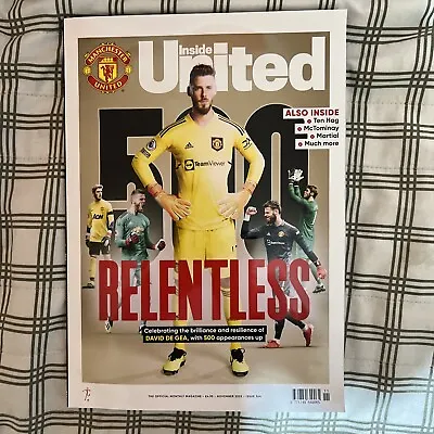 £4 • Buy NEW - INSIDE UNITED Issue 364 Official Manchester United Magazine NOVEMBER 2022