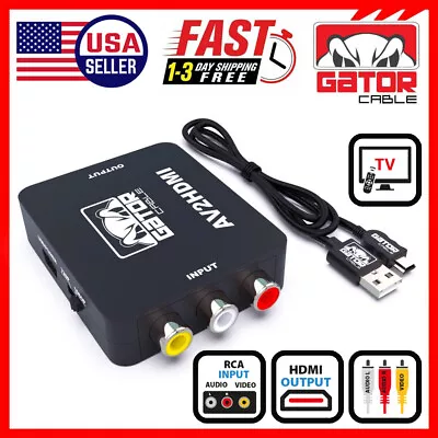 $17.98 • Buy RCA AV To HDMI HD Converter Adapter Composite 3RCA CVBS Audio Video Wii NES SNES