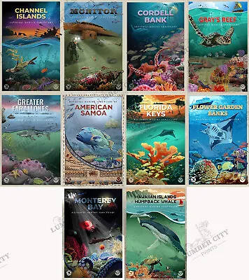 Choose Any National Marine Sanctuary System Posters NOAA Oceanic Prints • $70