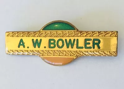 A.W. Bowler Name Tag Bowling Club Badge Rare Vintage (J10) • $9.99