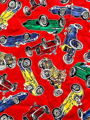 Rare OOP New Shamash & Sons Antique Cars Printed Cotton Lot • $39