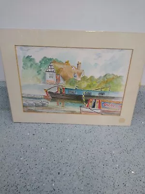 Watercolour Canal Boats • £20