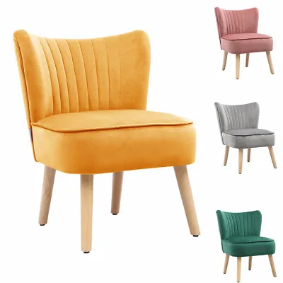 Occasional Scalloped Back Cocktail Chair Petal Tub Seat Padded Accent Sofa Stool • £119.95