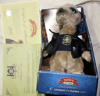 Vassily Meerkat In Leather Jacket Soft Toy Collectable Plush Boxed • £3.99