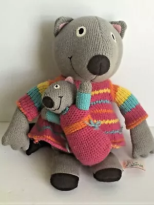 £19.37 • Buy LATITUDES ENFANT  Mouse & Baby Knit Sweater Plush Stuff Animal 13 