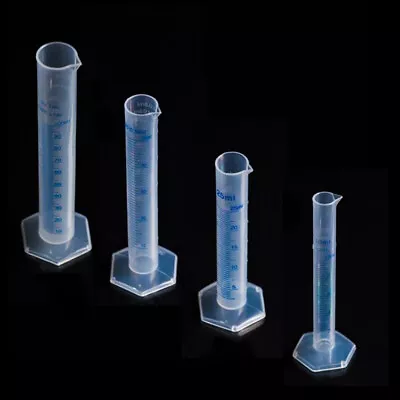4pcs Set Plastic Measuring Cylinder Trial Liquid Tube Laboratory Test  Container • £6.99