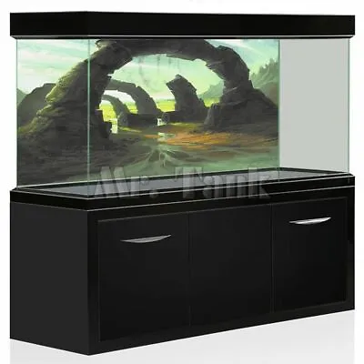 $67.63 • Buy 3D Effect Stone Arches Gate PVC Aquarium Background Poster HD Fish Tank Backdrop