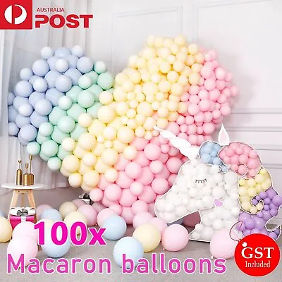 $8.99 • Buy 100pcs 5 Inch 12cm Latex Retro Balloon Mini Mixed Pastel Macaron Party Balloons
