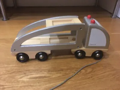 £8.99 • Buy Janod Car Transporter Wooden Toy Steiner Montessori Pull Along
