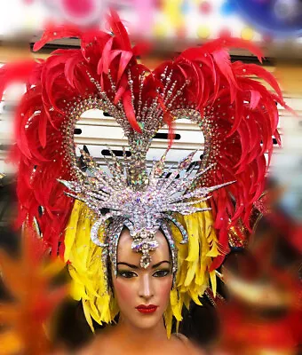 Da NeeNa H920 The Heart Of Love Angel Showgirl Stage Queen Vegas Dance Headdress • $294.36