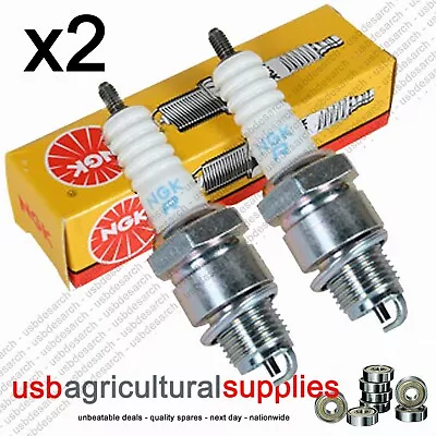 2x SPARK PLUG NGK B2-LM GENUINE For HONDA BRIGGS & STRATTON ETC ENGINES • £7.99