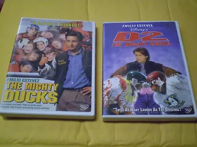 (2) Disney The Mighty Ducks DVD Lot: The Mighty Ducks 1 & 2     Both Movies!! • $6.95