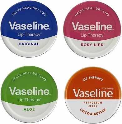 Vaseline Lip Therapy Balm Petroleum Jelly 20g Pocket Size Pots Tins • £2.99