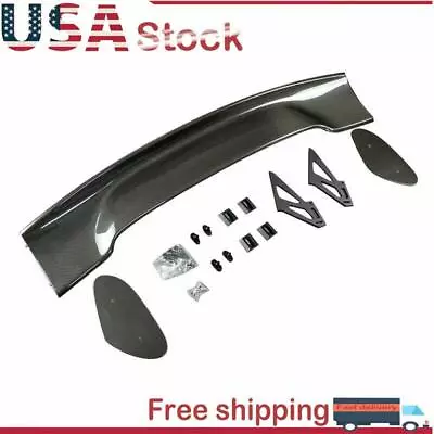 Universal Rear Trunk Spoiler GT Style Adjustable Racing Tail Wing Carbon Fiber • $95