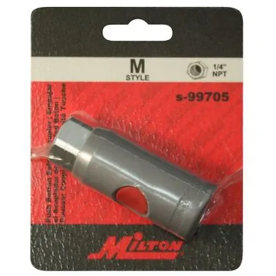 Milton 1/4  FNPT M Style Safety Coupler Industrial Style Push Button S-99705 • $19.49