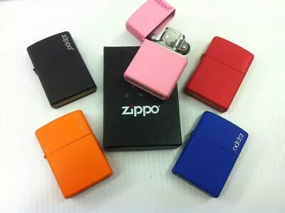 Zippo Genuine Windproof Matte Finish Lighters With Logo • £29.99