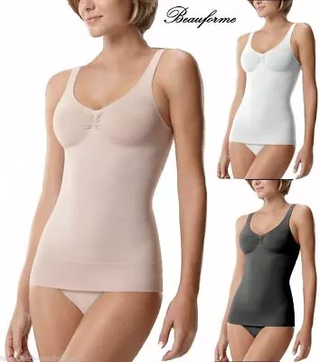 Seamless Cami Vest Top Tummy Control Slimming Bodyshaper Size S - 3XL • £10.99