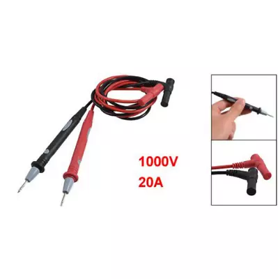 1 Pair Digital Multimeter 1000V 20A Universal Test Lead Cable Probe Red+Black • $7.50