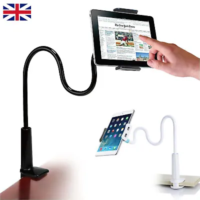 £7.59 • Buy 360 Gooseneck Table Bed Clamp Stand Holder Mount For IPad Tablet Flexible Arm UK