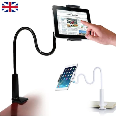 360 Gooseneck Table Bed Clamp Stand Holder Mount For IPad Tablet Flexible Arm UK • £7.99