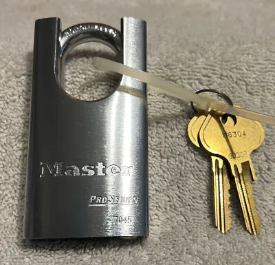 Master Lock Pro Series Shrouded Padlock 1.75  W 1-3/16  T Steel Body 7045KA • $35