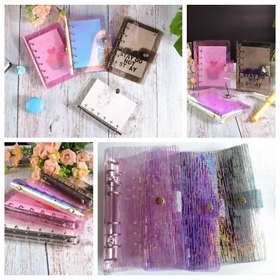 £4.91 • Buy A5/A6/A7 Meteor Shower PVC Cover Loose Leaf Ring Binder File Folder With Button