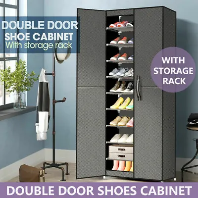 10 Tiers Shoe Rack Stackable Fabric Cabinet Storage Holder Wardrobe Organiser AU • $43.99