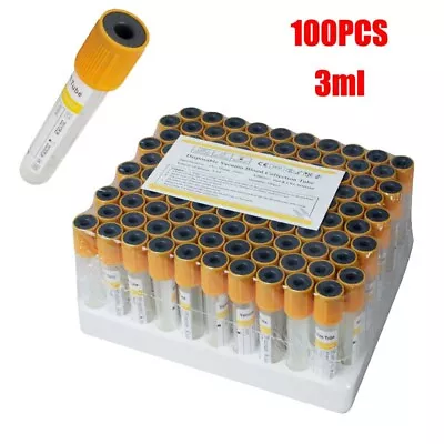 Vacuum Blood Collection Tubes Gel & Clot Activator Tubes 12 X 75mm 3mL 100pcs • $24.99