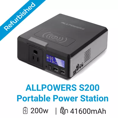 200W Portable Power Station Portable Power Bank For Laptop Phone Camera Outdoor • $75