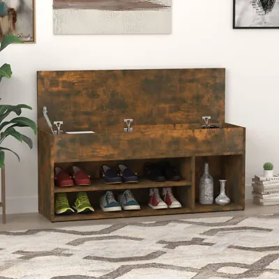 £82.49 • Buy Rustic Shoe Storage Bench Seat Chest Box Vintage Hall Shoes Rack Cabinet Shelves