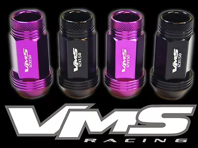 Vms 20 Chevy Corvette C4 C5 C6 C7 48mm Premium Lug Nuts 12x1.5 Purple Black Mix • $59.99