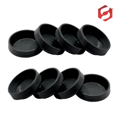 £4.30 • Buy New 8 Pack Black Castor Cups Furniture Chair Leg Floor Carpets Protectors