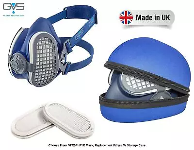 GVS Elipse SPR501 Reusable Half Mask Plus Choose P3R Filters Or Storage Case • £10.95