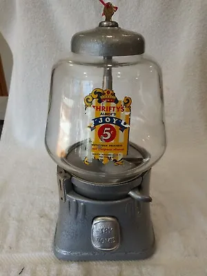 Vintage 1946 Silver King Nickel Coin Op  Bulk Vending  Nut Candy Gumball Machine • $175