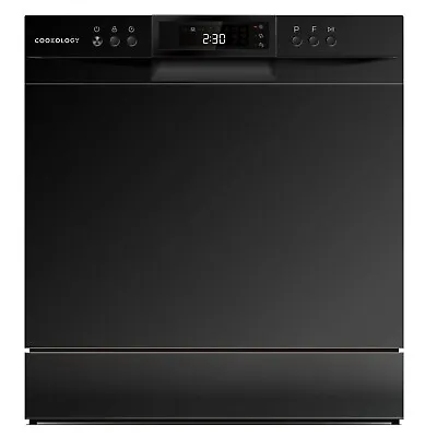Cookology CTTD8BK Black Table Top Dishwasher 8 Place Settings XL Mini Countertop • £249.99
