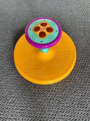 Vintage Playskool Sit 'N Spin Rockin Tunes Music Lights Yellow 1973 Spins Fast! • $55.55