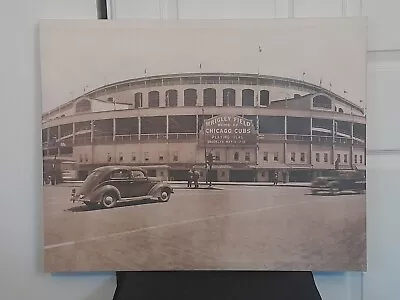 Vintage Wrigley Field Photo Canvas Wall Hanging • $79.99