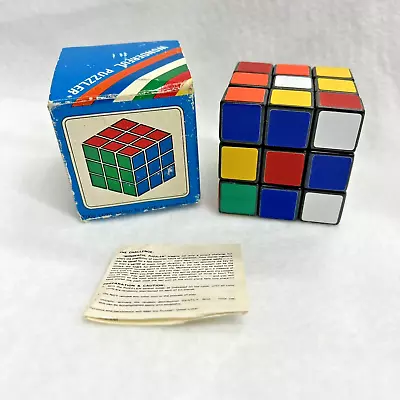 WONDERFUL PUZZLER Rubix 2.5 X 2.5” 3x3 Puzzle Cube Vintage Merrill Math Game • $4.99