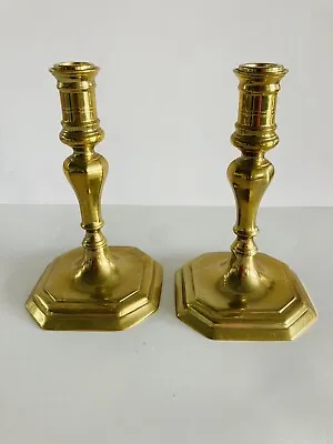Pair /Virginia Metalcrafters Colonial Williamsburg 7”Brass Candlesticks CW 16-35 • $55