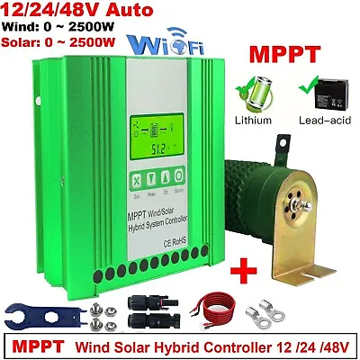 Wind Solar Charge Discharge Booster 5kW Controller MPPT Hybrid Regulator Battery • $342.56