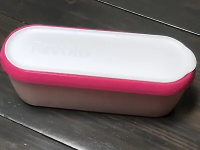 Tovolo Glide - A-Scoop Non-Slip Base Insulated Ice Cream Tub Hot Pink And White • £16.53