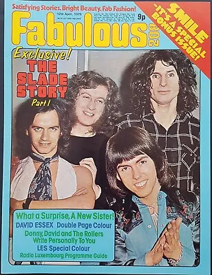 Fab 208 Magazine 12 April 1975 - Donny David Essex Slade BCR David Cassidy • £19.80