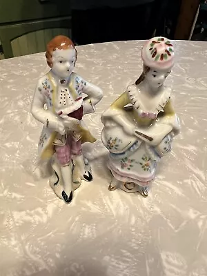 Vintage Colonial Victorian Figurine Set Couple Made  In Occupied Japan • $9.95