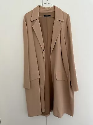 Bassike Dusty Pink Italian Twill Travel Trench Coat / Long Jacket Size 3 • $250