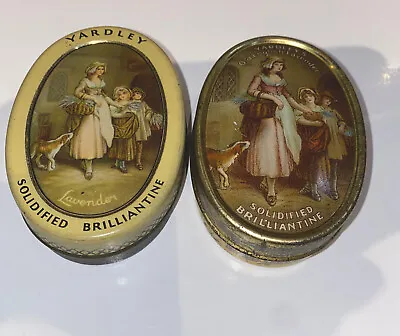 Vintage Yardley 2 Fine Tins Solidified Brilliantine & Old English Lavender • £12