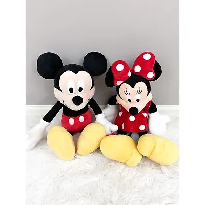 Disney World Minnie Mouse And Mickey Mouse Large Plush Stuffed Animals • $25