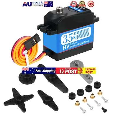 $13.49 • Buy Stainless Steel Gear Waterproof 35kg Digital Servo Kit For 1/10 1/8 RC Car Plane