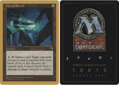 Cursed Scroll - Mark Le Pine - 1999 ~ Moderately Played World Championship K MTG • $2.48