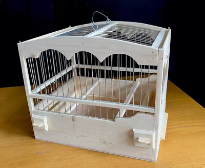 Hand Made Bird Cage Mule Finch Canary Wooden Presents (M) • £35